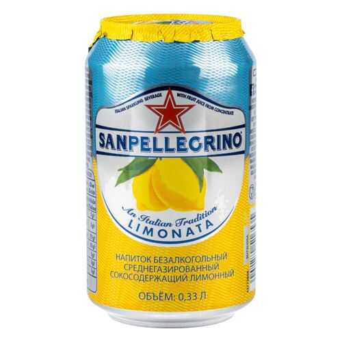 Напиток среднегазированный Sanpellegrino лимонный жестяная банка 0.33 л в Перекресток